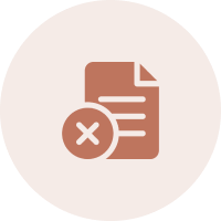 Document icon with a cancel symbol.